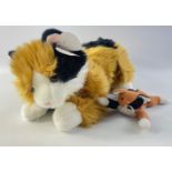 A collectible TY CLASSIC 'Carley' approx 30cm long and a small TY multi-coloured cat 15cm long