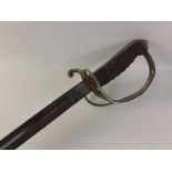 A 19th century ceremonial dress sword with good chased design and ROYAL ARTILLERY on one side and