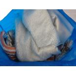 A textile lot consisting of net curtains, shower curtains etc