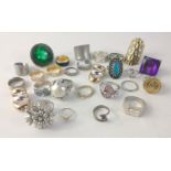 A collection of rather chunky rings in mixed sizes