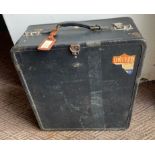 STYLISH - A VINTAGE REV ROBE suitcase with some interesting part travel labels still visible -