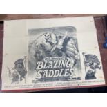 A STUNNER! BLAZING SADDLES 1970's poster - came from a collectors childhood collection with 6