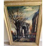 GLORIOUS PARIS - original oil on canvas Arc de Triomphe (more details to follow) artist R ??
