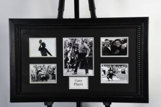 A GARY PLAYER framed presentation with original Gary Player signed photograph