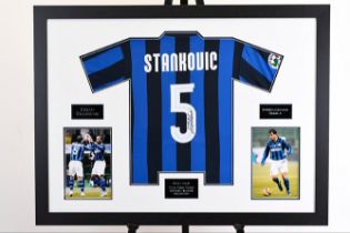 A very rare signed framed shirt which has been personally signed by the famous Serbian footballer