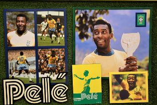 A unique PELE framed memorabilia presentation incorporating the original authenticated signature