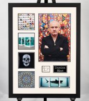 This framed presentation of the world renowned artist DAMIEN HIRST is a great memorabilia