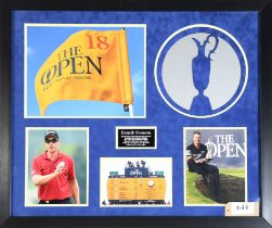A framed presentation including certified signed Photograph of the great 2016 British Open