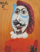 A limited edition print by PABLO PICASSO (one of only 50 worldwide) title: Mans Head; Tete