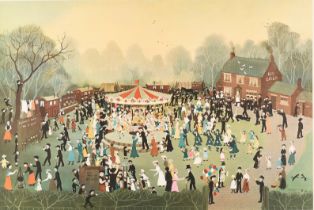 A signed limited edition by the late HELEN BRADLEY (1900-1979) "The Fair at Daisy Nook"