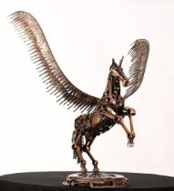 This is a fabulous piece of amazing sculpture art which has been totally hand made from metal car