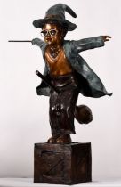 A wonderful hand cast bronze figure of a wizard that stands around 4ft high