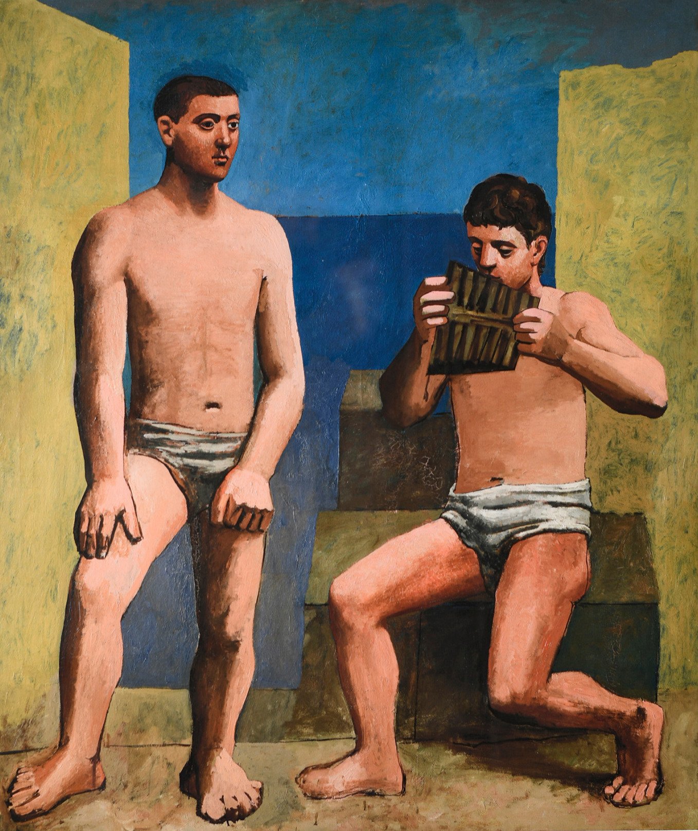 A rare limited edition of the 1923 PABLO PICASSO painting "The Pipes of Pan" was published as a