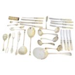 A large selection of silver flatware,