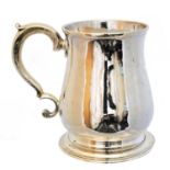 A George II silver mug,