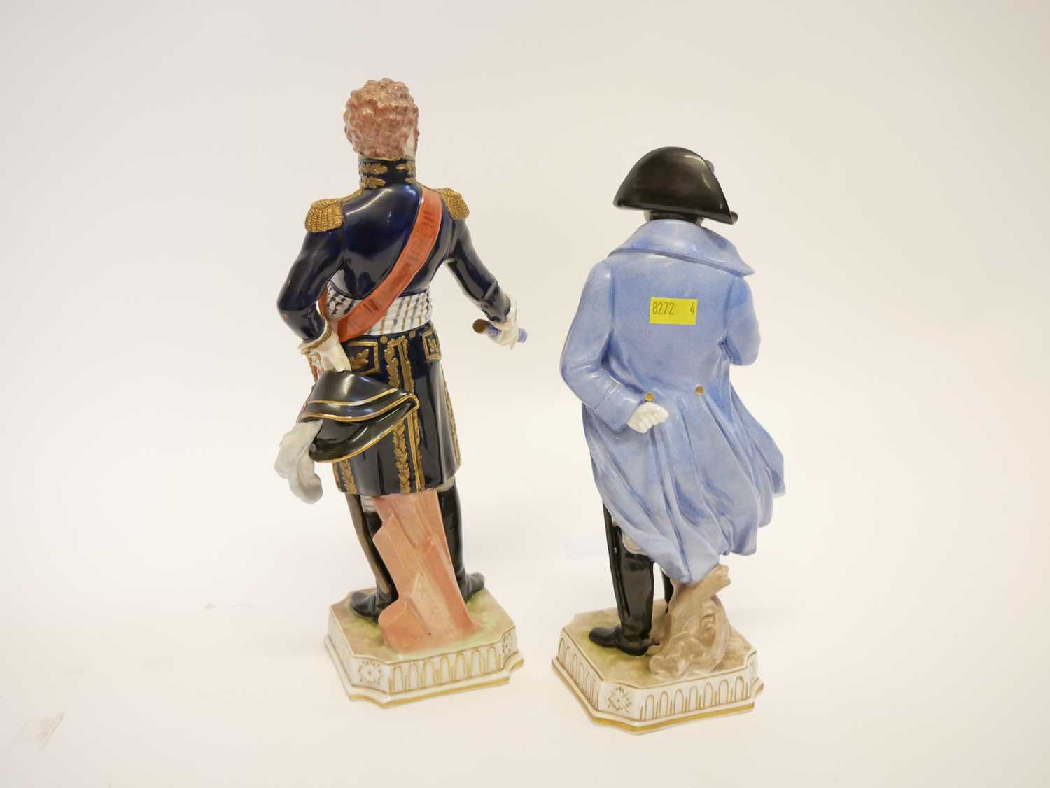 Pair of Dresden figures of Wellington and Napoleon - Image 2 of 6