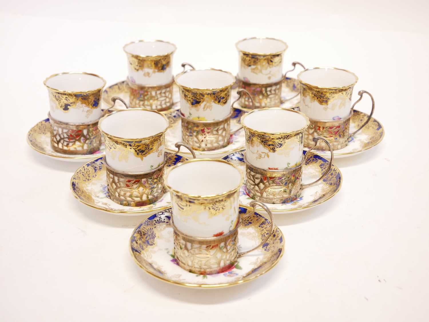 Hammersley silver mounted coffee set