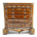 Treacle glaze chest of drawers money box
