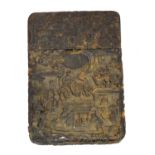 A Chinese carved tortoiseshell card case,
