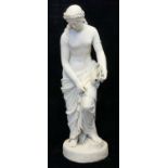 Large Copeland Parian figure of a maiden