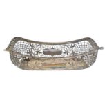 A George V silver basket,