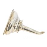 A George IV silver wine funnel,