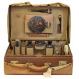 A 1920s travelling fitted toilet set by Mappin & Webb,