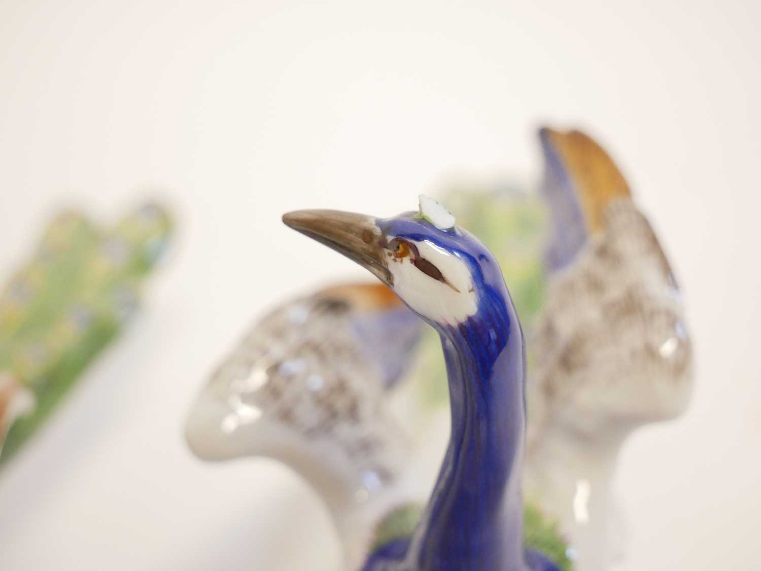 Pair of Meissen peacocks - Image 3 of 4