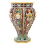 Majolica vase attributed to Minton