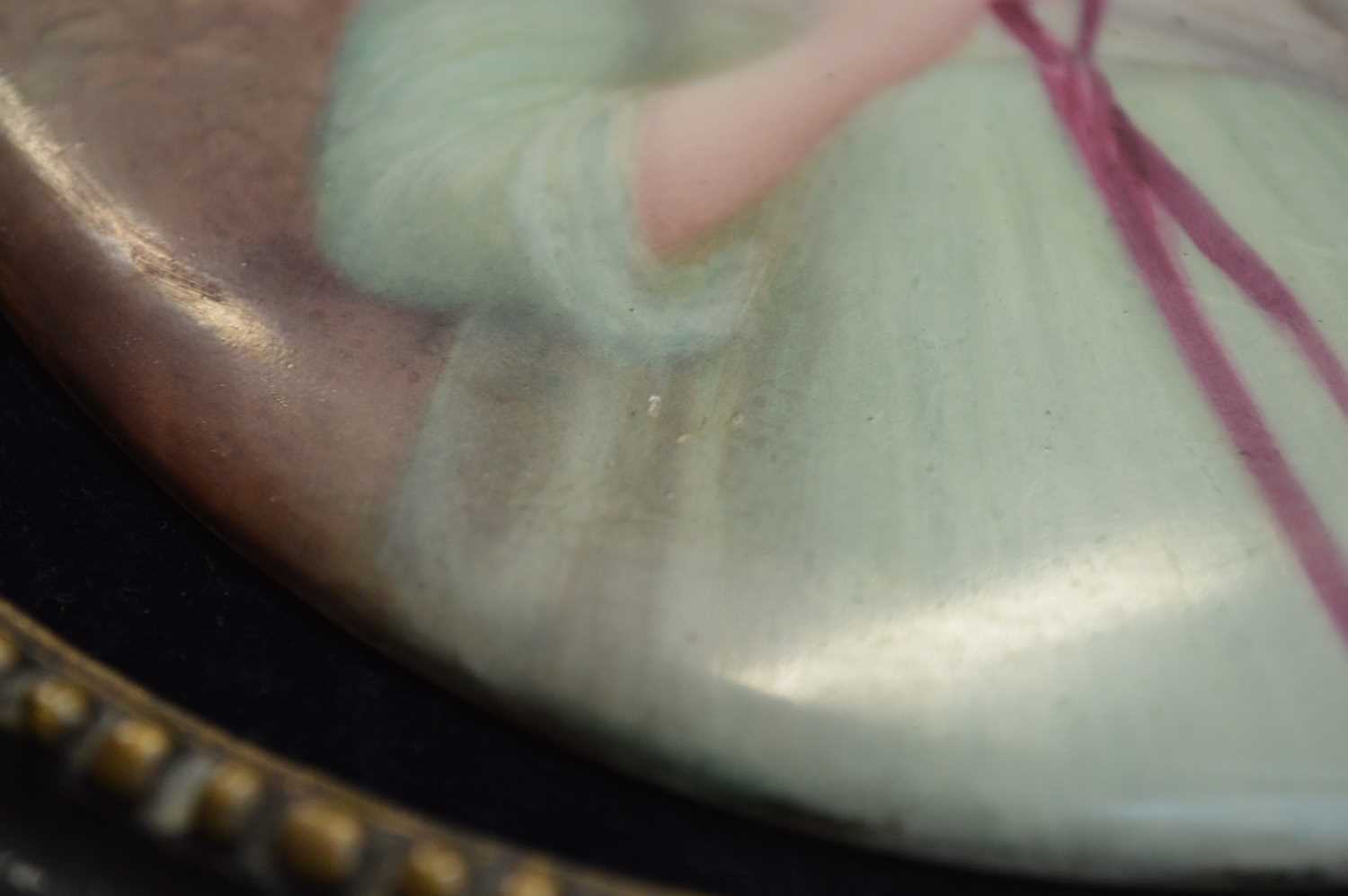 Painted Porcelain Plaque Leslie Johnson - Image 4 of 6