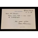 Alec Guinness autographed card