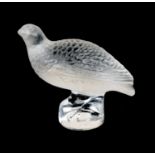 Lalique frosted glass grouse