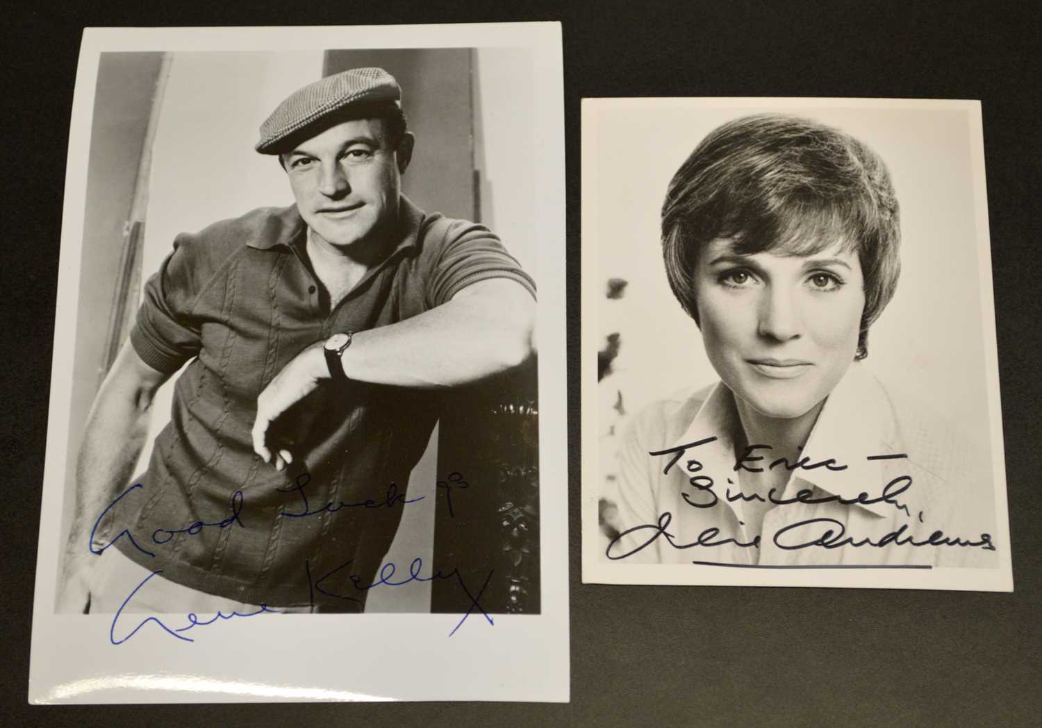 Julie Andrews & Gene Kelly autographed photos