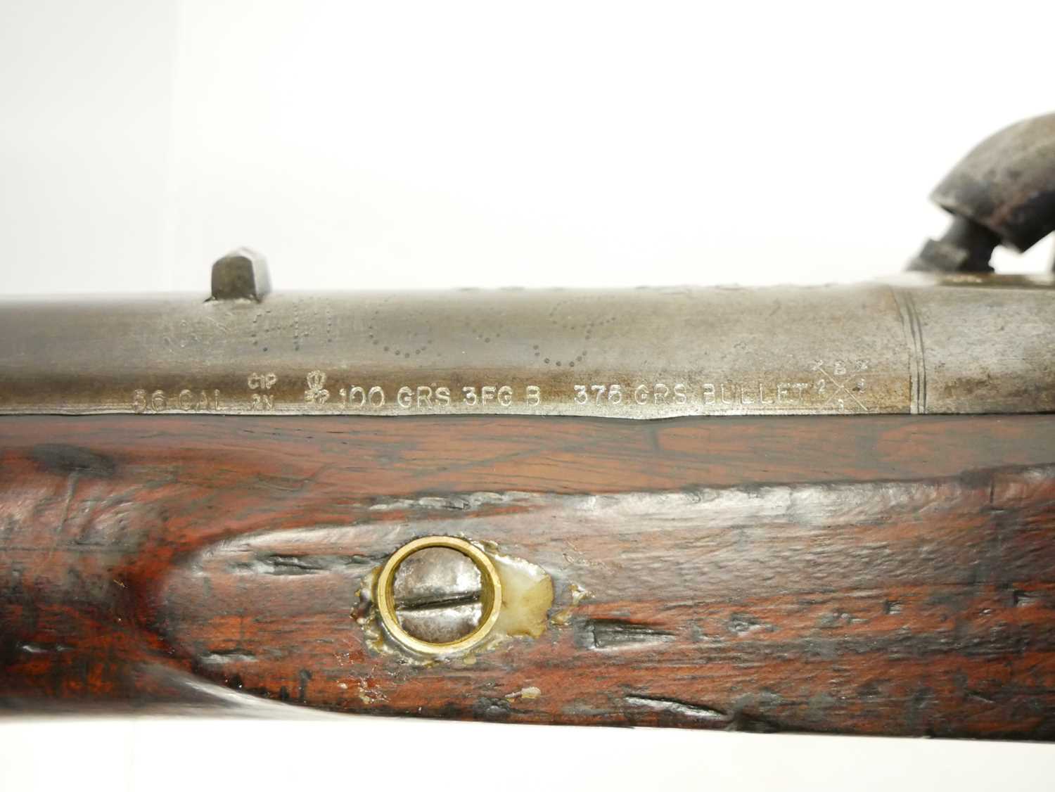 Indian .56 Enfield type percussion carbine LICENCE REQUIRED - Image 7 of 10