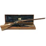 Cased William Mills 56 bore air rifle