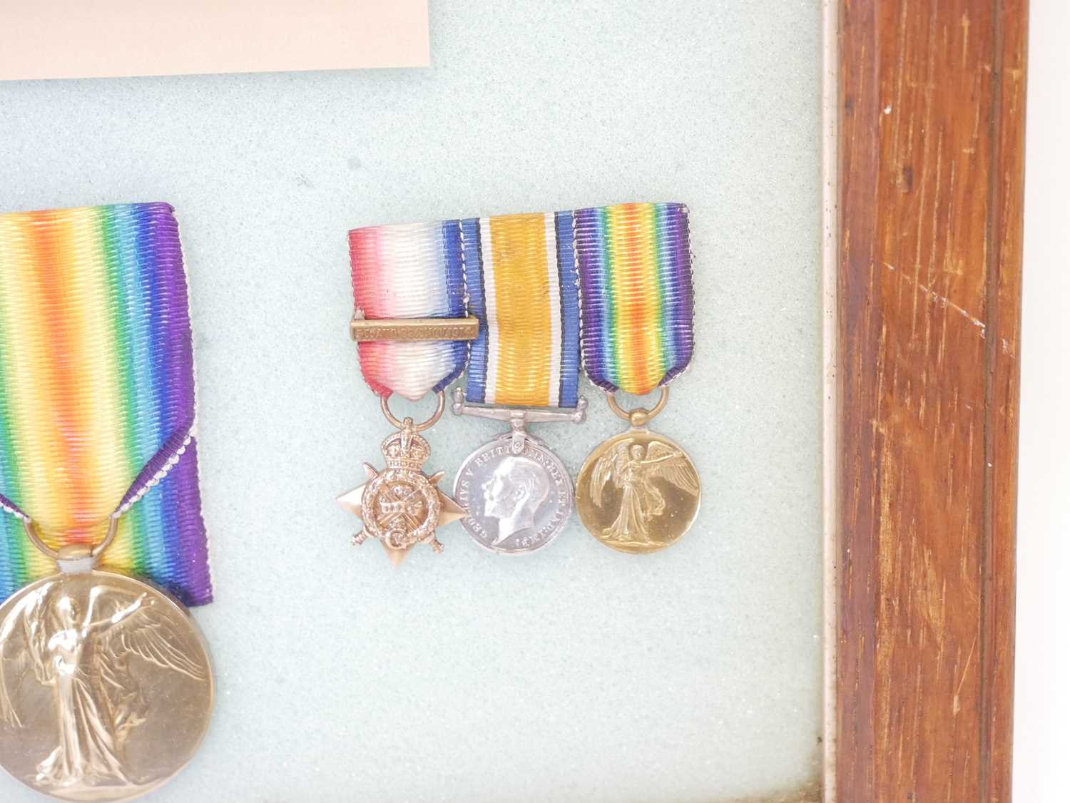 Framed photograph & WWI medals awarded to H.H. Liddell-Granger - Image 4 of 9