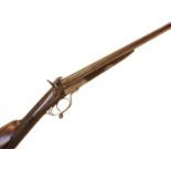 Burrow of Bolton 12 bore pinfire side by side shotgun