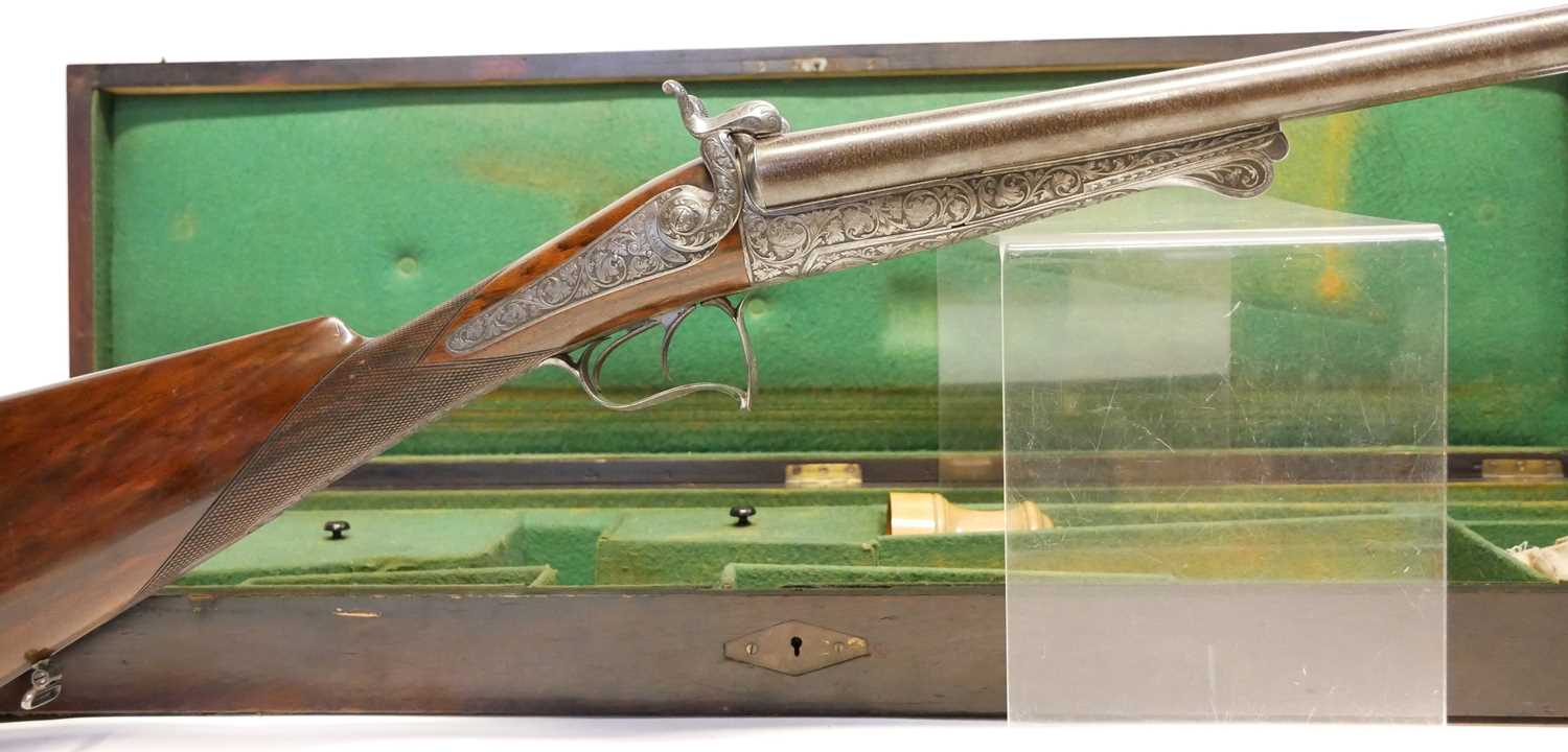 Drouin 16 bore pin fire shotgun