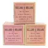 Three boxes of Holland and Holland 20 bore shotgun cartridges LICENCE REQUIRED