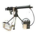 Deactivated Vickers .303 belt fed machinegun with accessories.