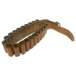 Brady leather 4 bore cartridge belt