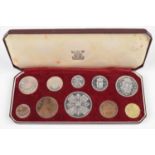 Royal Mint, Queen Elizabeth II, 1953, Coronation Specimen Proof Coin Set.
