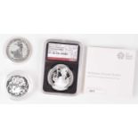 Three Royal Mint One Ounce Silver Coins (3).