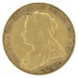 Queen Victoria, Sovereign, 1898, Melbourne Mint.