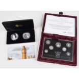 Two Royal Mint Silver Proof Coin sets (2).