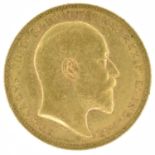 King Edward VII, Sovereign, 1905, Melbourne Mint.