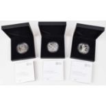 Six Royal Mint, The Queen's Beasts UK One Ounce Silver Proof Coins (5).