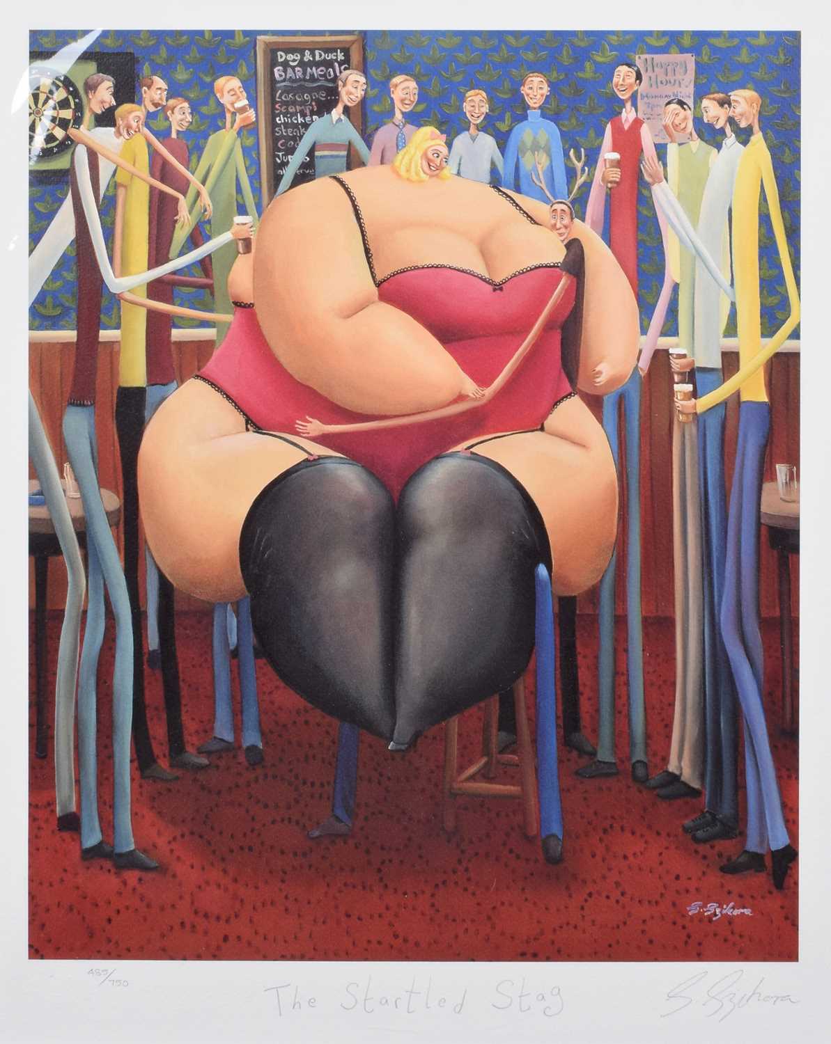 Sarah-Jane Szikora (British 1971-) "Ladies Only", "The Startled Stag" and "Big Betty's" - Image 2 of 6