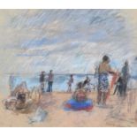 Anthony Eyton R.A. (British 1923-) "The Beach, Swanage"