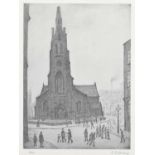 L.S. Lowry R.A. (British 1887-1976) "St. Simon's Church, Salford"